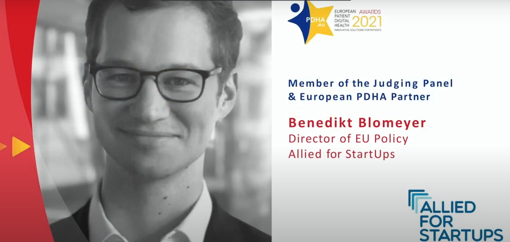 EUPDHA21 - Benedikt Blomeyer, Director of EU Policy Allied for Startups